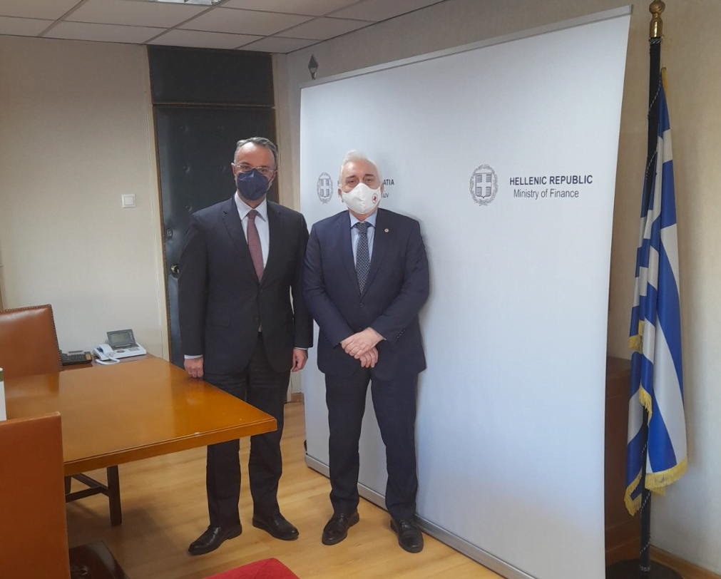 Ο Πρόεδρος  του Ε.Ε.Σ. Dr. Αντώνιος Αυγερινός επισκέφθηκε τον Υπουργό Οικονομικών, Χρήστο Σταϊκούρα