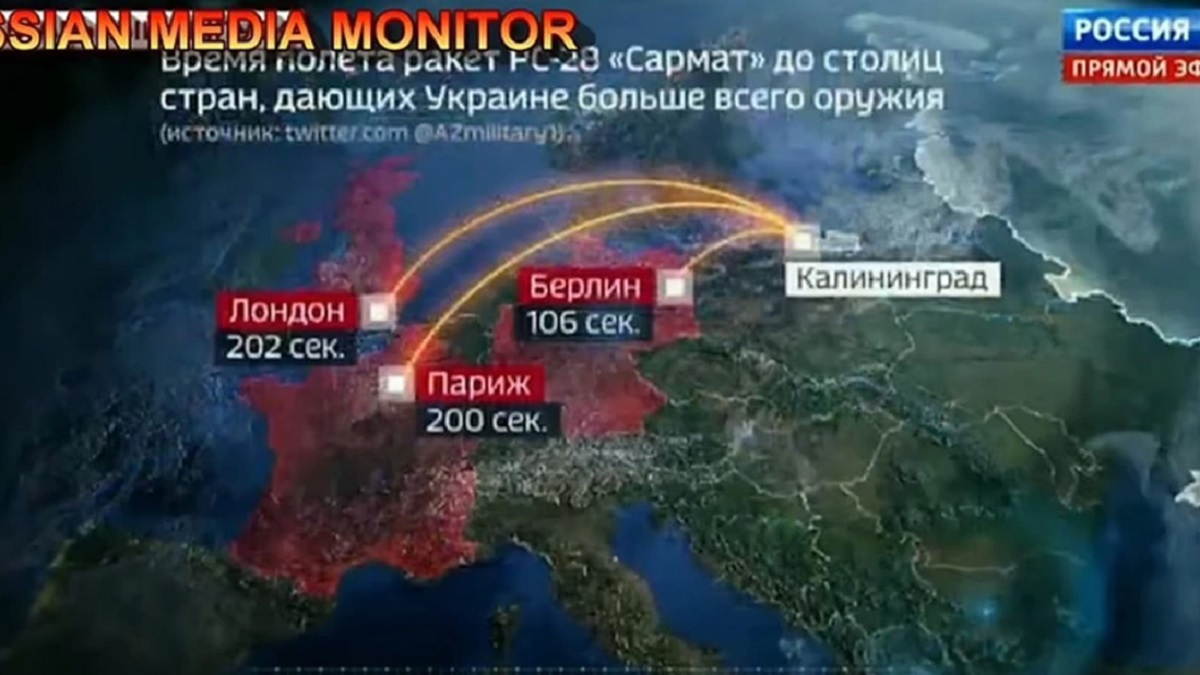 Εκπομπή στη ρωσική τηλεόραση εξηγούσε πως μπορεί να καταστραφεί η Μ. Βρετανία με πυρηνικά όπλα