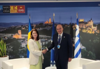 Ν. Δένδιας: Η Ελλάδα ασκεί πολιτική αρχών και υποστηρίζει το αίτημα της Σουηδίας και της Φινλανδίας για ένταξη στο ΝΑΤΟ