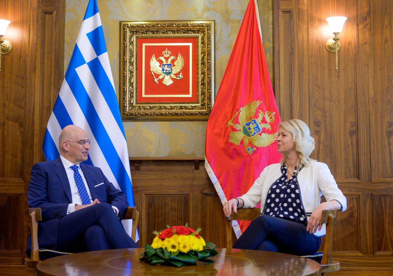 Συνάντηση του Ν. Δένδια με την πρόεδρο της Βουλής του Μαυροβουνίου