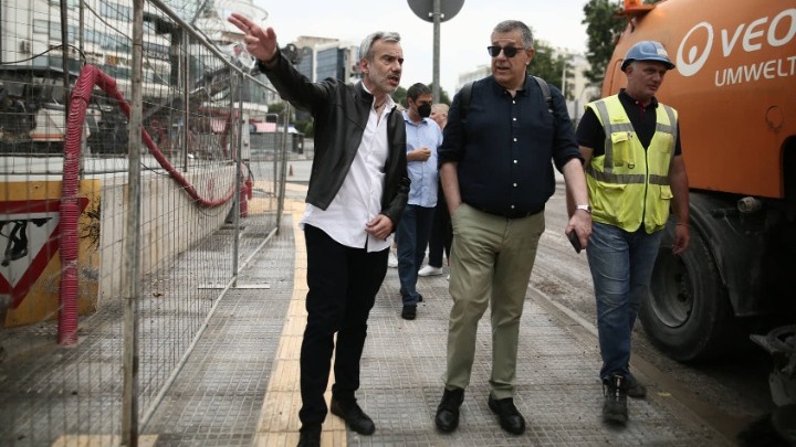 Tις εργασίες αμφιδρόμησης της 26ης Οκτωβρίου επιθεώρησαν Κ. Ζέρβας και Ν. Ταχιάος