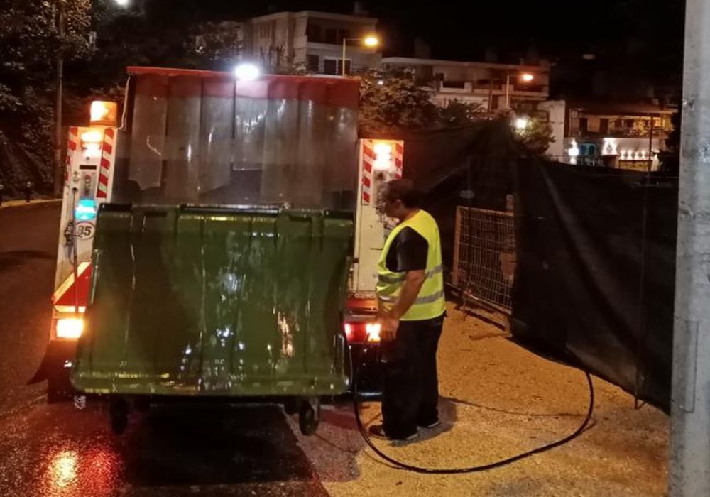 Δ. Νεάπολης – Συκεών: Συνεχίζεται καθημερινά η απολύμανση και ο καθαρισμός των κάδων και των δρόμων