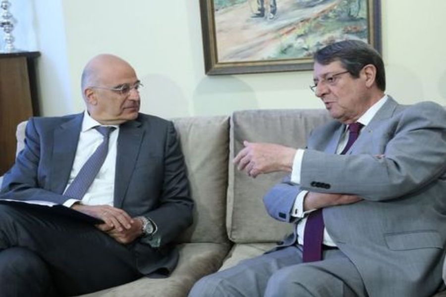 Συνάντηση Ν. Δένδια – Ν. Αναστασιάδη:  Στο επίκεντρο της συζήτησης ο τουρκικός αναθεωρητισμός