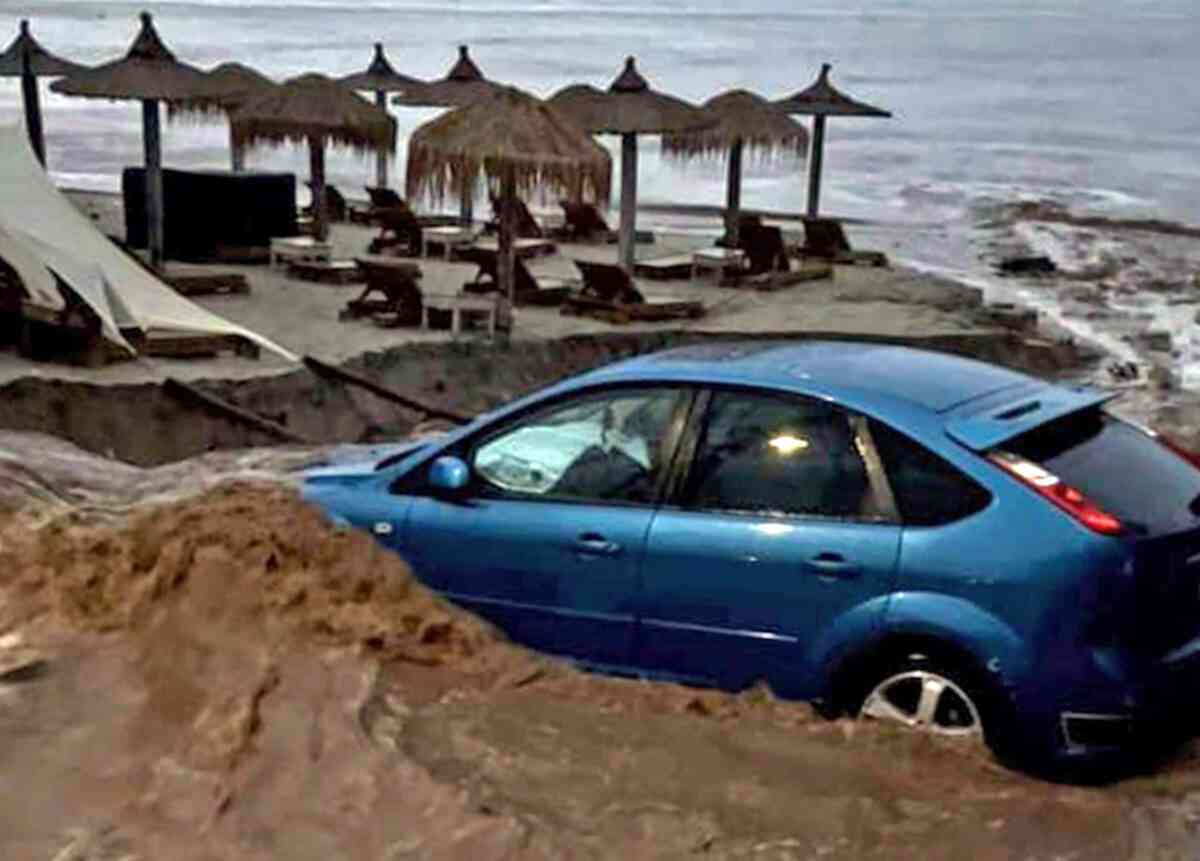 Σοβαρά προβλήματα στη Θάσο από την κακοκαιρία (ΦΩΤΟ)