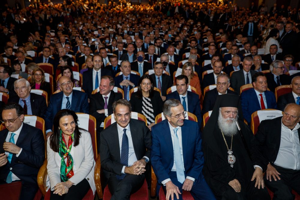 Θερμή υποδοχή στον Κυριάκο από τη Γεωργία Σαμαρά