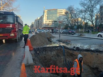Θεσσαλονίκη: Κυκλοφοριακό έμφραγμα στο κέντρο – Έσπασε αγωγός (ΦΩΤΟ)