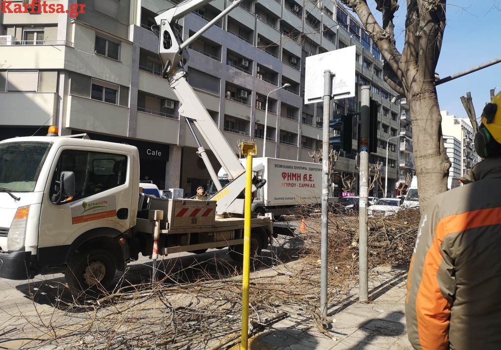 Θεσσαλονίκη: Το κλάδεμα των δέντρων προκάλεσε προβλήματα σε πεζούς και οδηγούς (ΦΩΤΟ + Video)