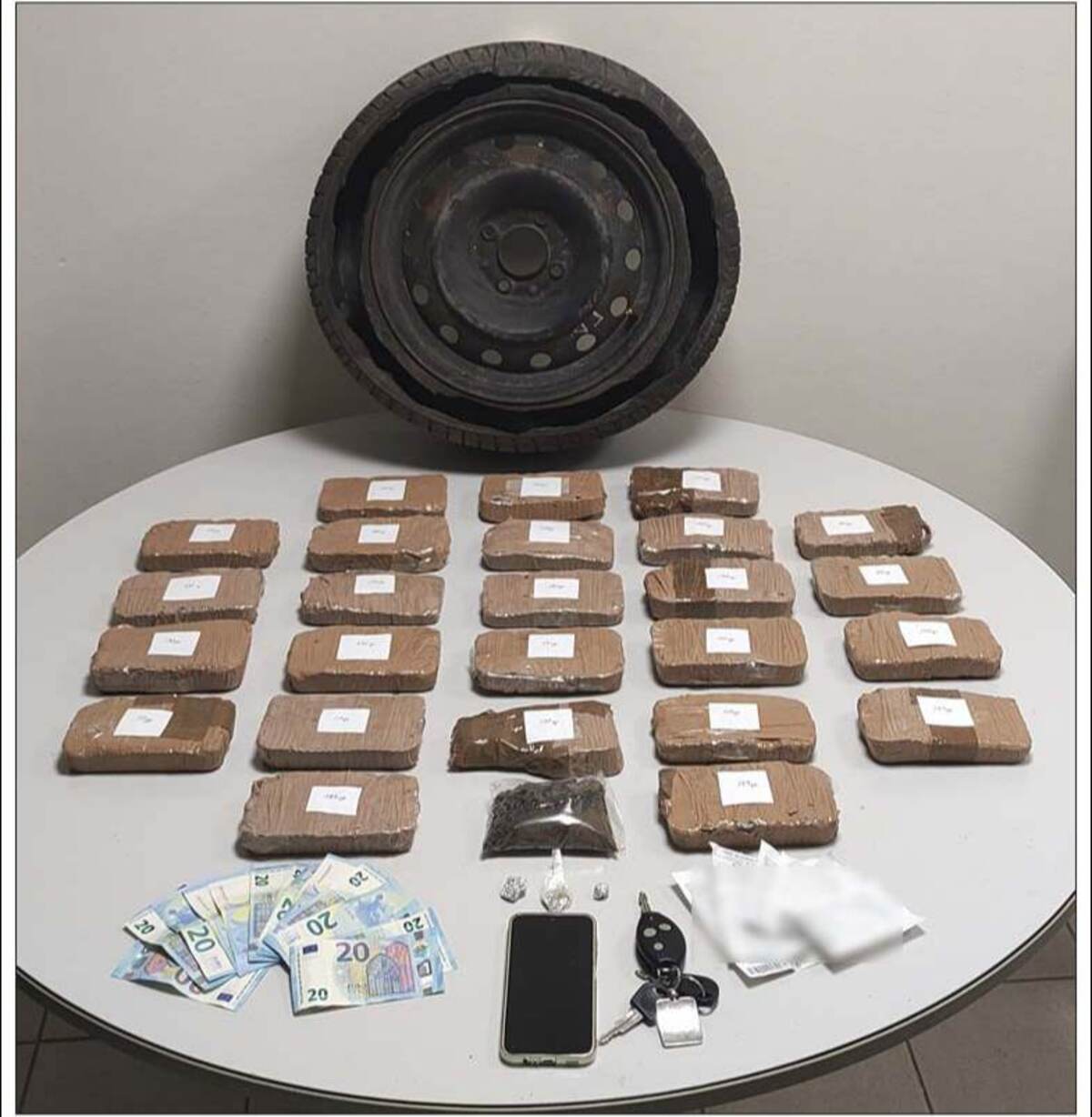 Θεσσαλονίκη: Ζευγάρι έκρυβε δεκάδες κιλά ηρωίνης στη ρεζέρβα – Δύο συλλήψεις (ΦΩΤΟ)