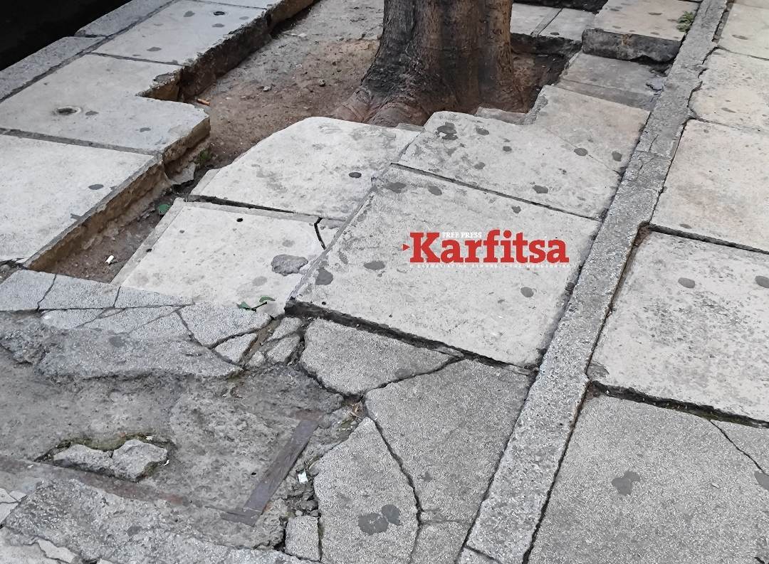 Θεσσαλονίκη: «Φούσκωσαν» οι ρίζες και πήραν αμπάριζα τα πεζοδρόμια (ΦΩΤΟ)