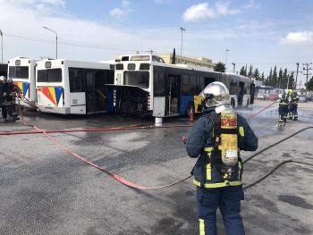 Άσκηση για φωτιά στο αμαξοστάσιο του ΟΑΣΘ στη Σταυρούπολη (Video)