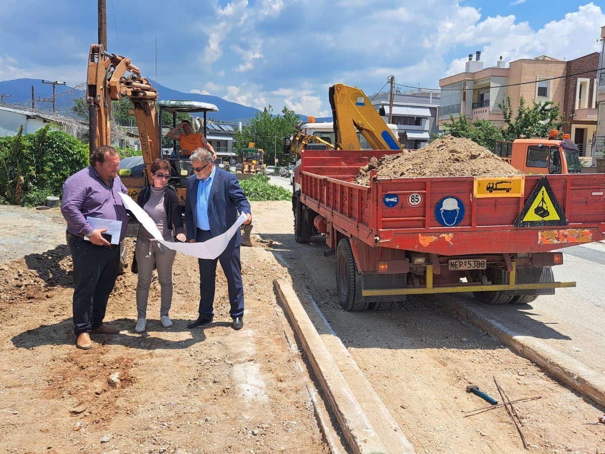 Με εντατικό ρυθμό υλοποιείται το έργο της ανάπλασης των οδών Μανδρίτσα και Μεγ. Αλεξάνδρου στη Θέρμη