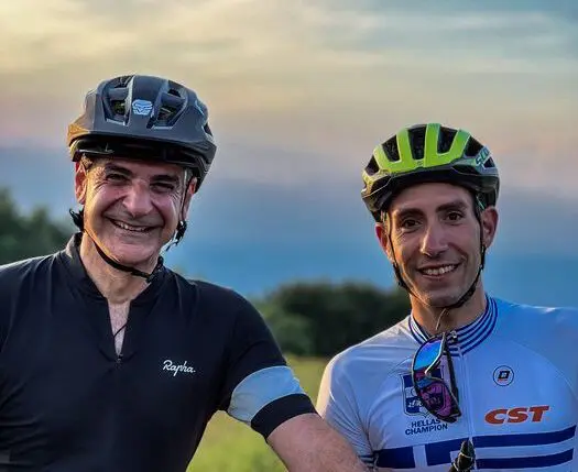 Για ποδήλατο ο Κ. Μητσοτάκης στον Χορτιάτη (ΦΩΤΟ)