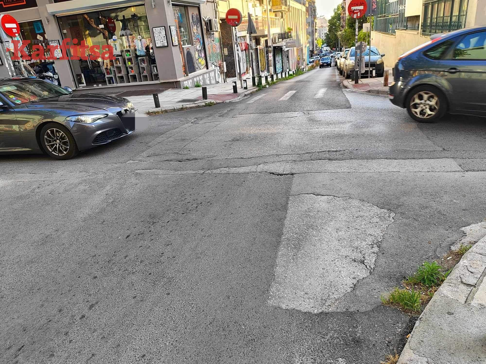 Θεσσαλονίκη: «Μισές δουλειές» στην Αγ. Σοφίας – Λακκούβες, ρωγμές και παραλείψεις (ΦΩΤΟ)