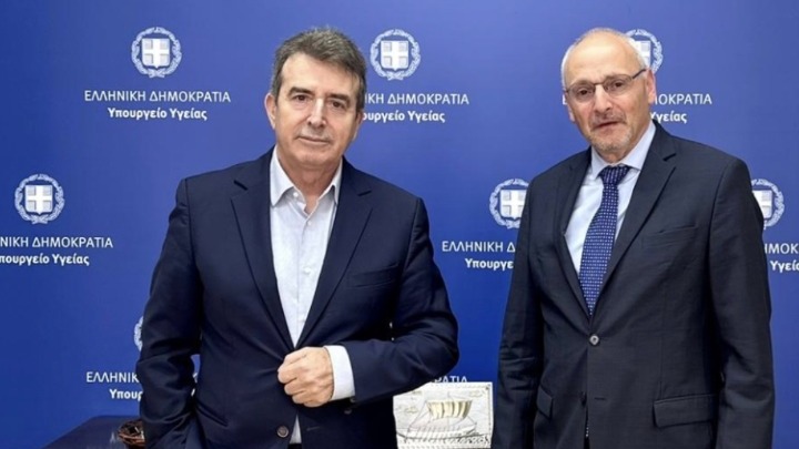 Συνάντηση υπουργού Υγείας, Μιχάλη Χρυσοχοΐδη με πρέσβη του Ισραήλ, Νόαμ Κατς