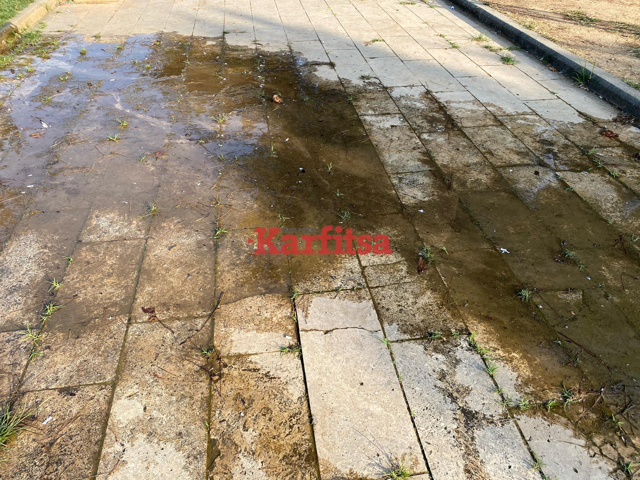 Θεσσαλονίκη: Βούρκος, λάσπη και αθλιότητα στην πλατεία Δικαστηρίων (ΦΩΤΟ)