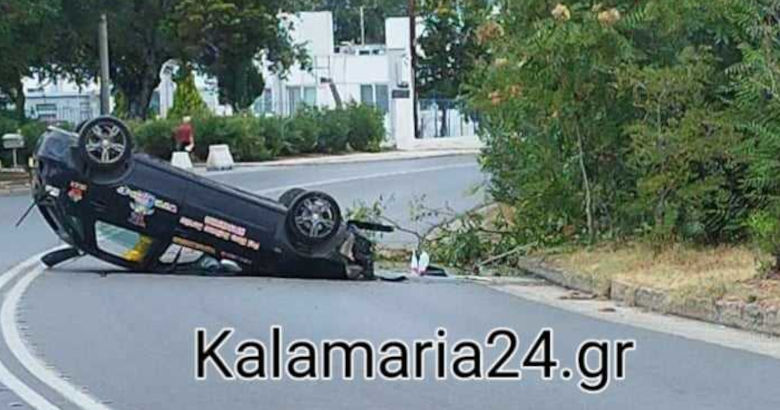 Θεσσαλονίκη: Τροχαίο στο Παλατάκι-Αναποδογύρισε όχημα – Στο νοσοκομείο ο οδηγός