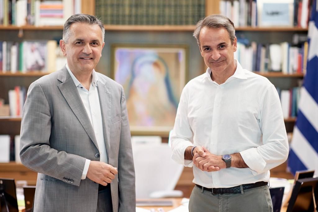 Συνάντηση Κ. Μητσοτάκη – Γ. Κασαπίδη στο Μέγαρο Μαξίμου