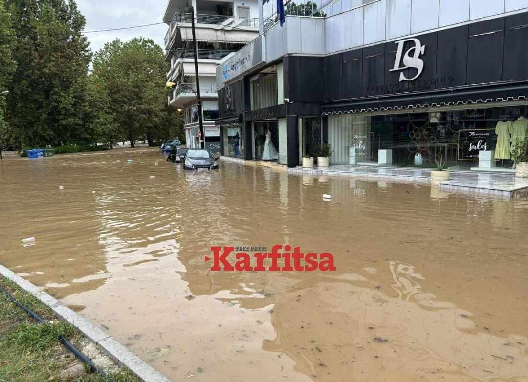 Πνίγηκαν τα Τρίκαλα – Μια μεγάλη λίμνη ο νομός (ΦΩΤΟ+Video)