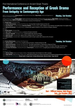 Διεθνές Συνέδριο Αρχαίου Δράματος συνδιοργανώνουν το Ελληνικό Ίδρυμα Πολιτισμού και το Πανεπιστήμιο του Μπάρι