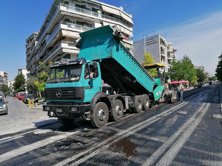 Θεσσαλονίκη: Εργασίες ασφαλτόστρωσης στην προέκταση της οδού Μαιάνδρου του Δ. Κορδελιού – Ευόσμου