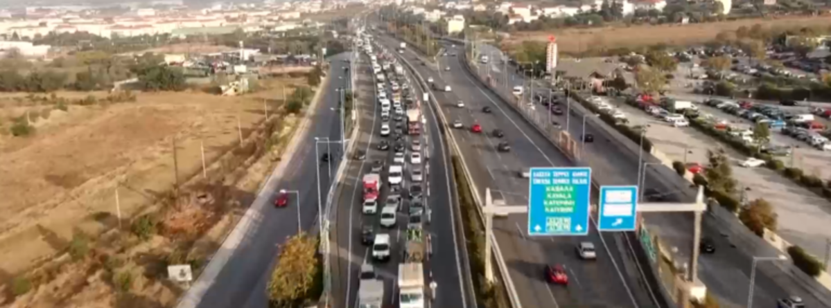 Drone δείχνει την κίνηση στη Θεσσαλονίκη και τα κομμάτια που θα αλλάξουν με το Flyover