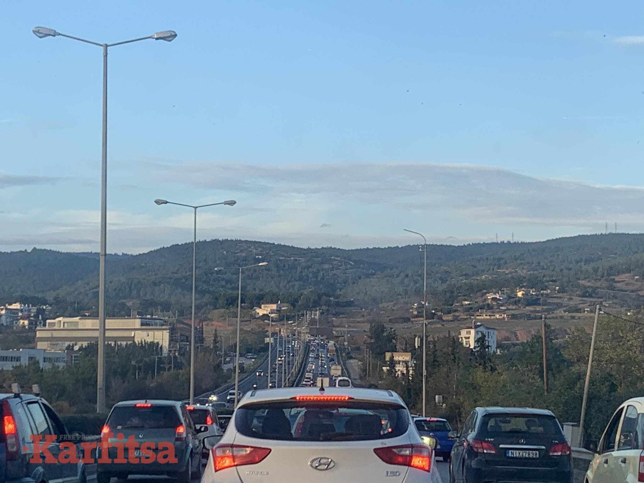 Θεσσαλονίκη: Μεγάλο μποτιλιάρισμα στον Περιφερειακό (ΦΩΤΟ)