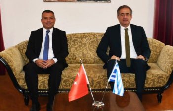 Θεσσαλονίκη: Εθιμοτυπική συνάντηση του ΥΜΑΘ Στάθη Κωνσταντινίδη με τον Γενικό Πρόξενο της Τουρκίας
