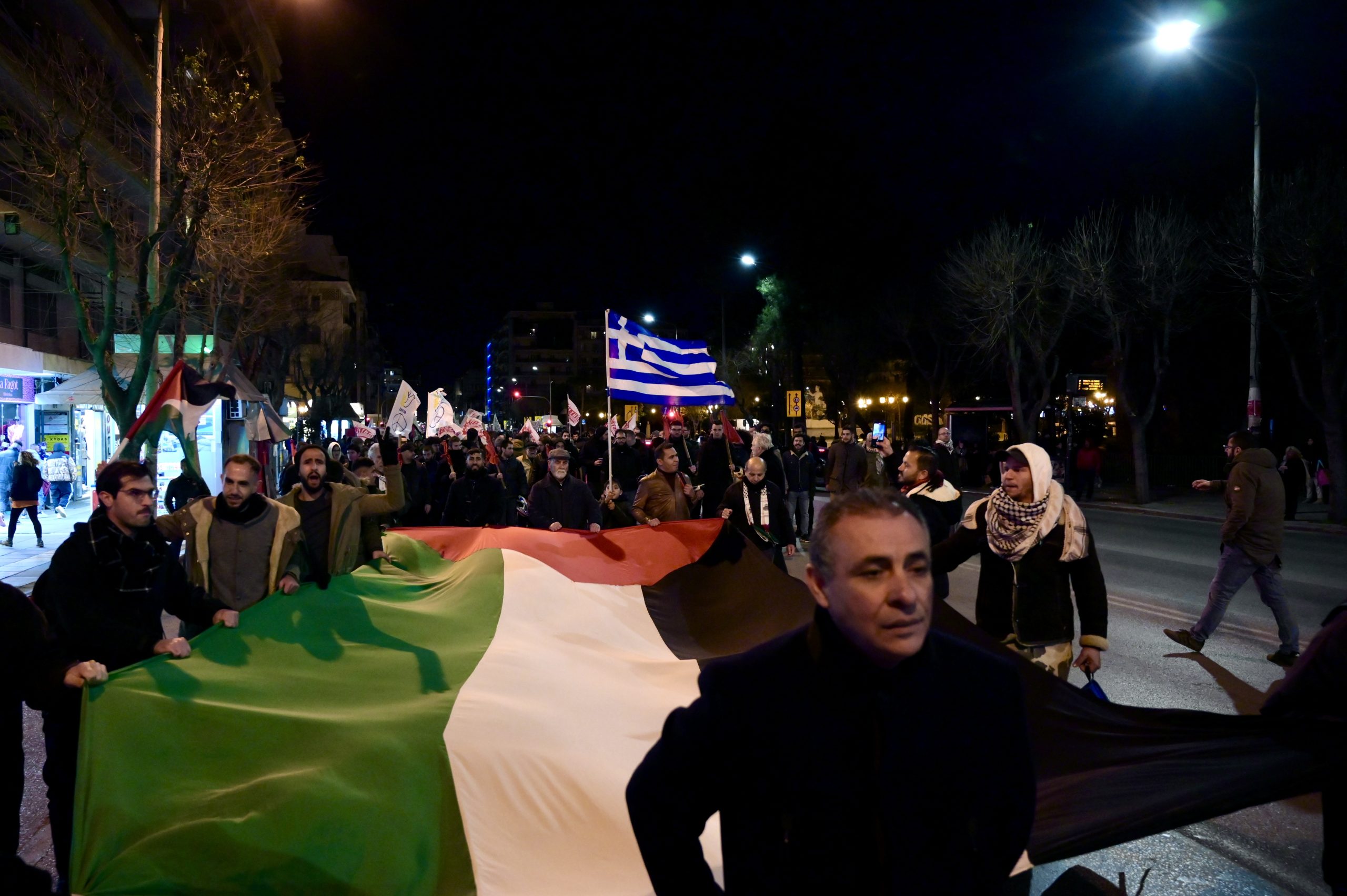 Θεσσαλονίκη: Πορεία αλληλεγγύης για τον λαό της Παλαιστίνης (ΦΩΤΟ)