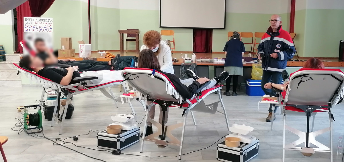 Θεσσαλονίκη: «Μάθημα ζωής» η 1η αιμοδοσία του 1ου ΓΕΛ Συκεών