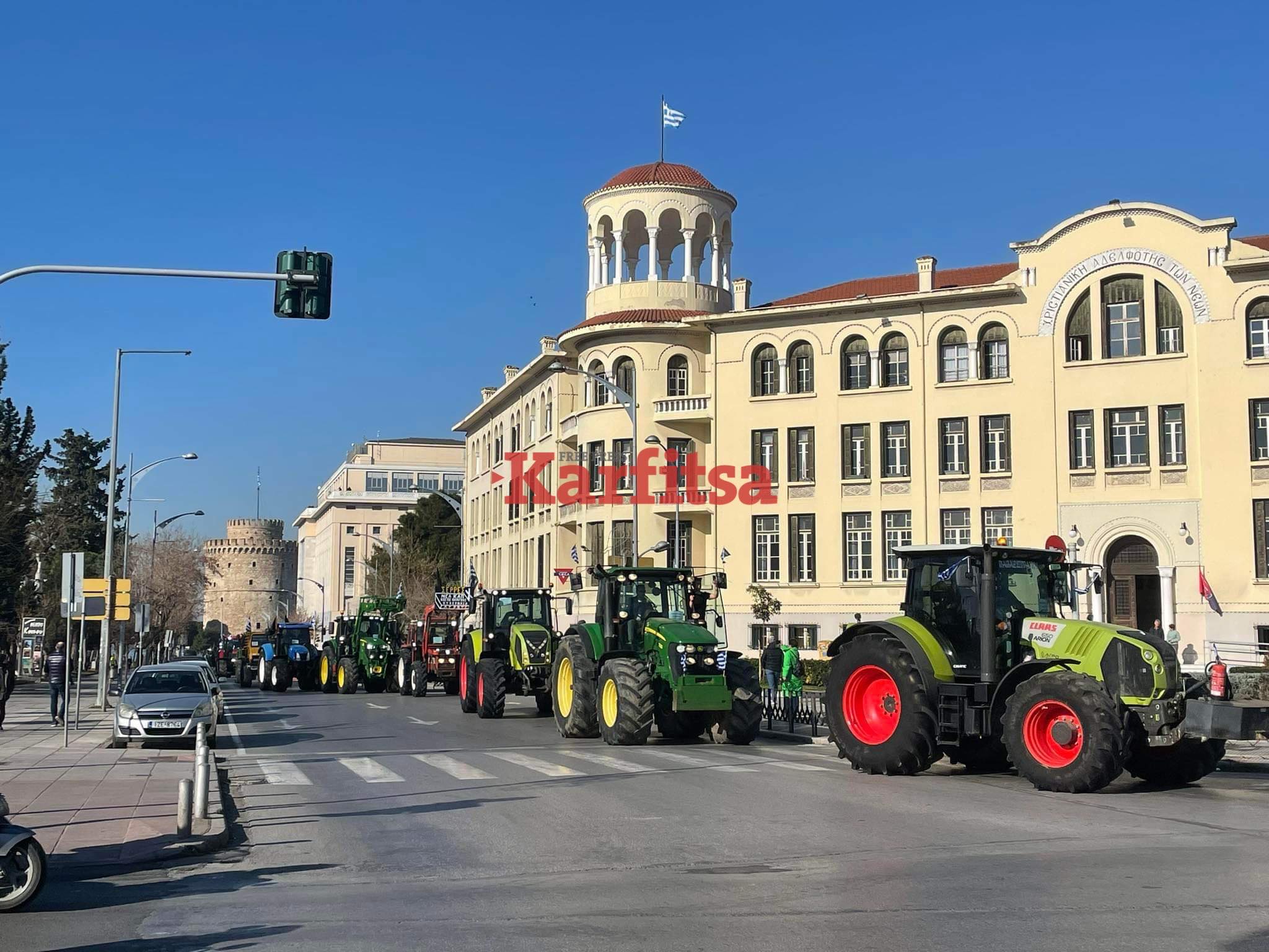 Θεσσαλονίκη: Έφτασαν στη ΔΕΘ τα τρακτέρ (ΦΩΤΟ+Video)