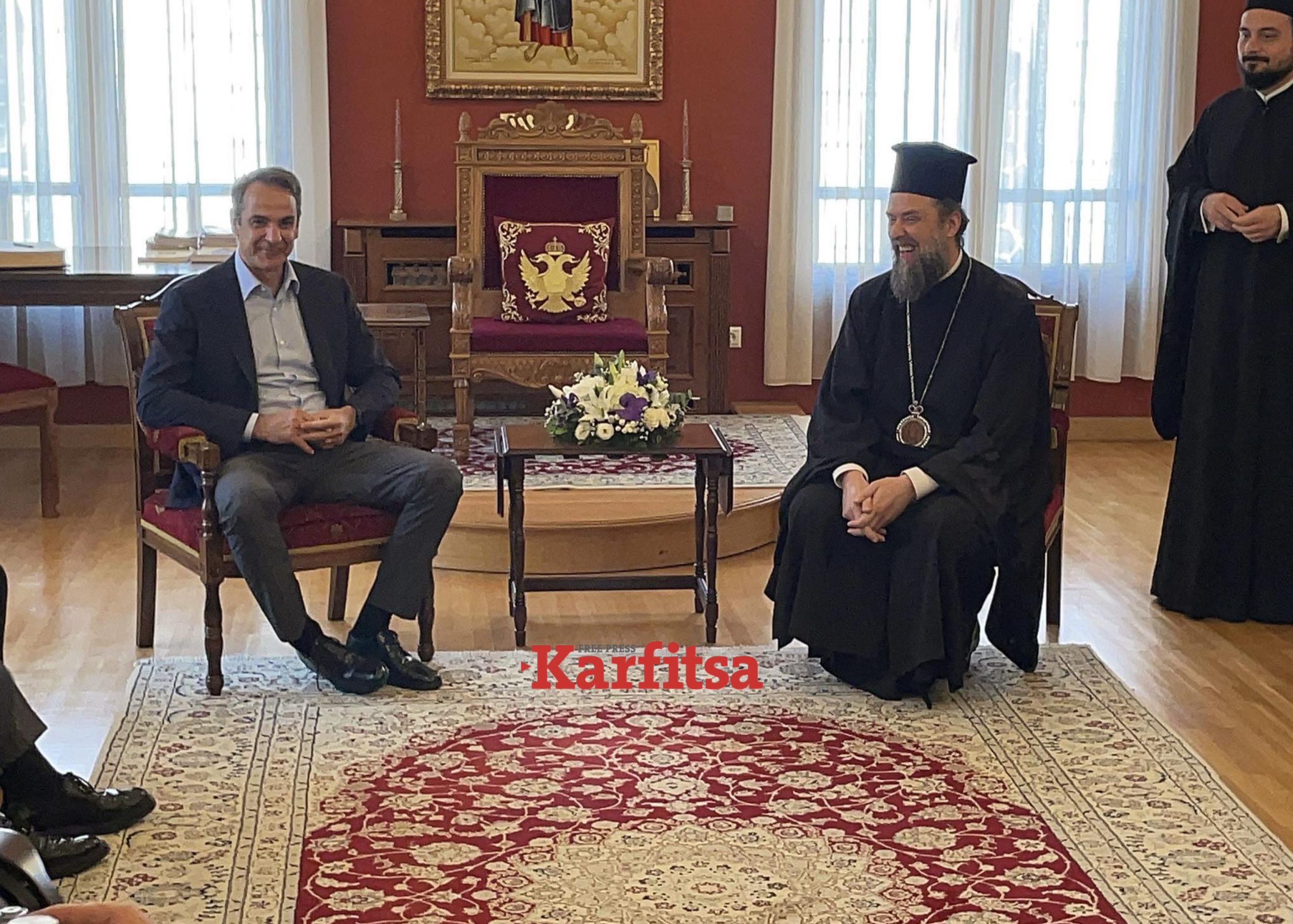 Η πρώτη συνάντηση του Κυριάκου Μητσοτάκη με τον Μητροπολίτη Θεσσαλονίκης Φιλόθεο (ΦΩΤΟ+Video)