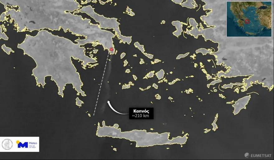 Φωτιά στην Κερατέα: Πάνω από 200 χιλιόμετρα μακριά έφτασε ο καπνός – Δείτε δορυφορική φωτογραφία