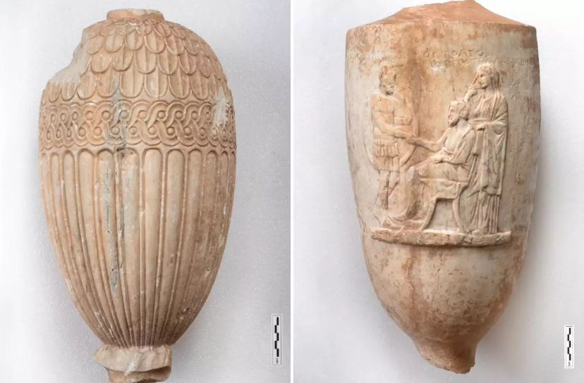 Δύο σπάνια μαρμάρινα αγγεία του 4ου αιώνα π.Χ. επαναπατρίστηκαν από την Ελβετία (ΦΩΤΟ)