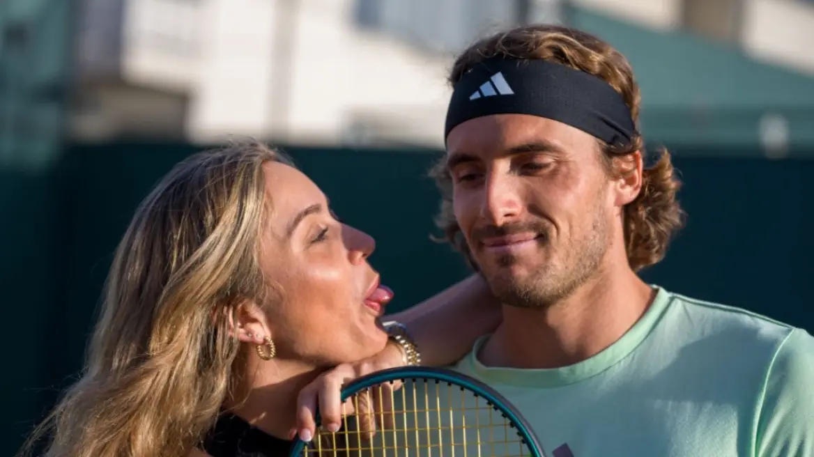 Σ. Τσιτσιπάς – Π. Μπαντόσα: Δεν χωρίζουν ούτε στο γυμναστήριο, αθλούνται πιασμένοι χέρι χέρι (Video)