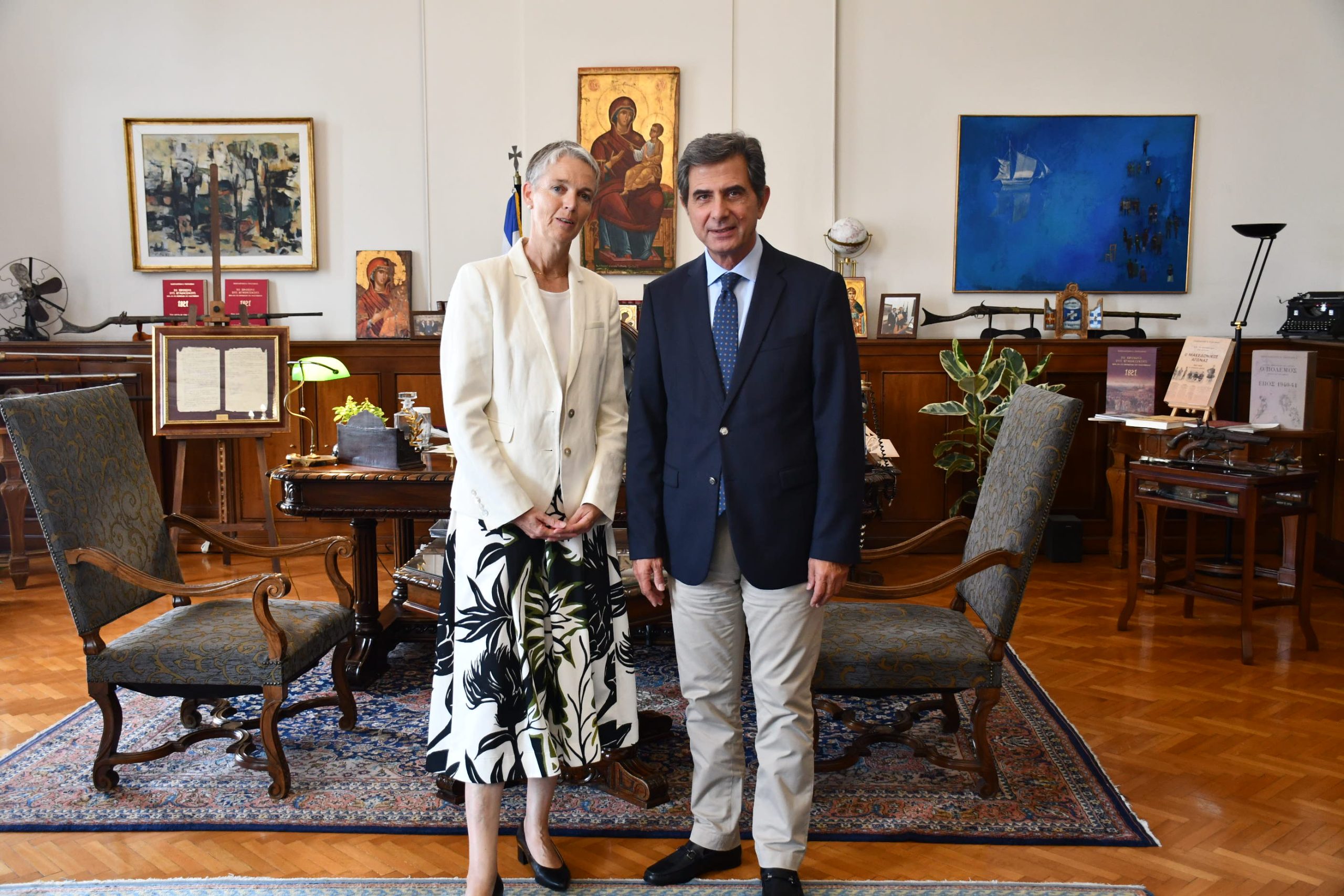 ΥΜΑΘ: Συνάντηση Κ. Γκιουλέκα με την Γενική Πρόξενο της Γερμανίας στην Θεσσαλονίκη Μόνικα Φρανκ