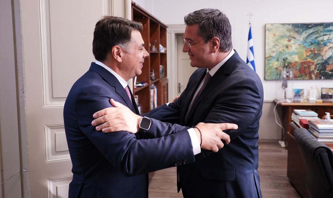Θεσσαλονίκη: Συνάντηση του Απ. Τζιτζικώστα και του Γ. Τσούνη στη Βίλα Αλλατίνι