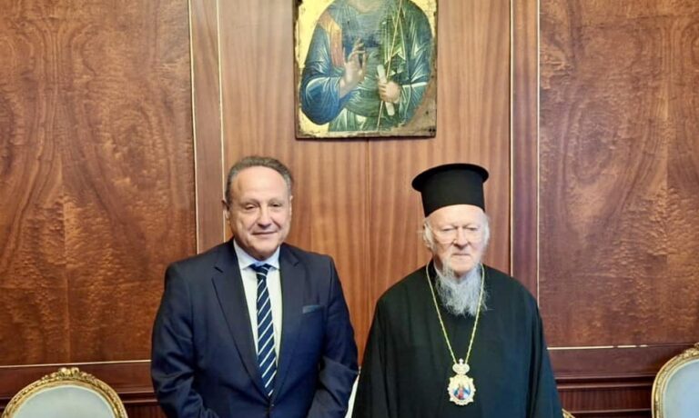 Συνάντηση του δημάρχου Θεσσαλονίκης, Στέλιου Αγγελούδη με τον Οικουμενικό Πατριάρχη