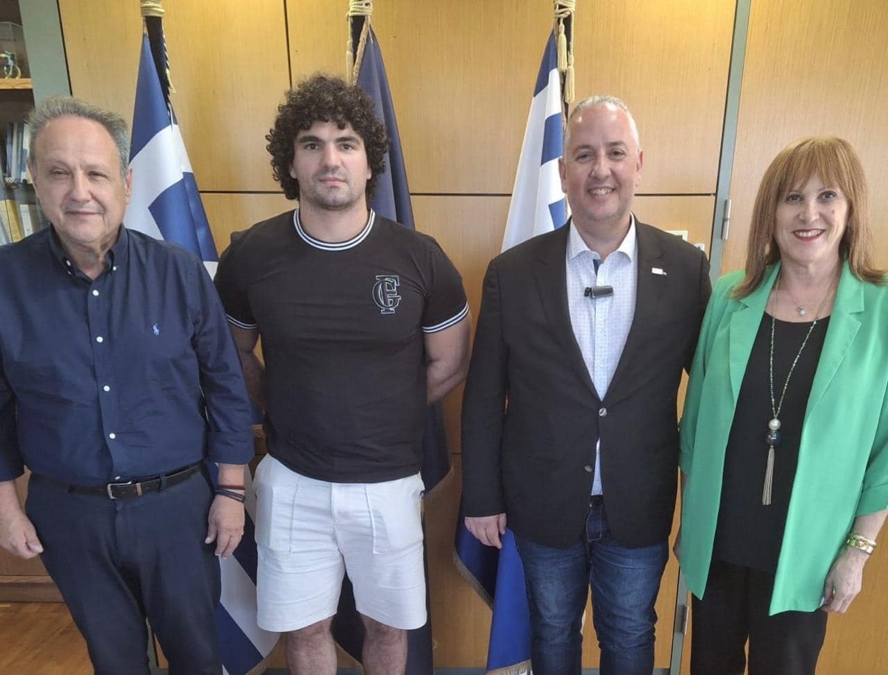 Θεσσαλονίκη: Συνάντηση Στέλιου Αγγελούδη με τον Θοδωρή Τσελίδη – «Ένας Ολυμπιονίκης στο Δημαρχείο» (ΦΩΤΟ)