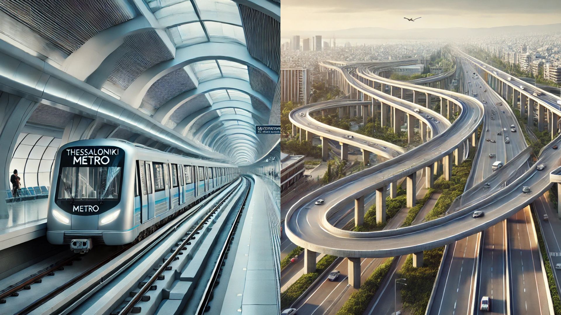 Πώς θα είναι το Μετρό Θεσσαλονίκης και το Fly Over του επόμενου αιώνα – Η απάντηση της Τεχνητής Νοημοσύνης