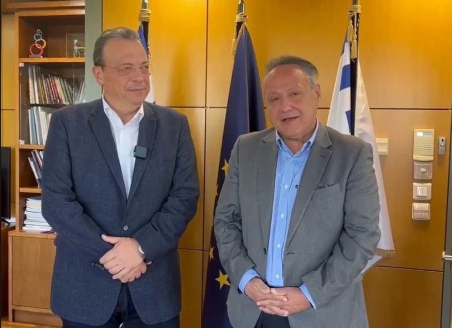 Συνάντηση Στέλιου Αγγελούδη-Σωκράτη Φάμελλου: «Δεν μπορεί να υπάρξει ισχυρή πολιτεία χωρίς ισχυρούς δήμους»