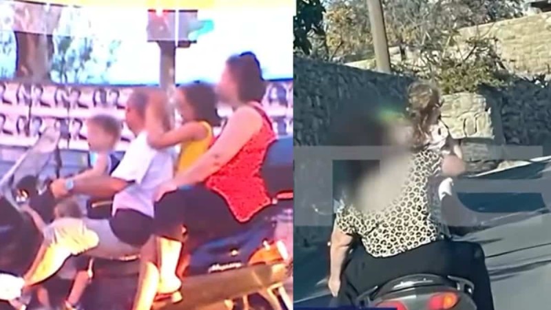 Θεσσαλονίκη: Πεντακάβαλο στη… βέσπα – Εικόνες καθημερινής τρέλας σε δρόμους της χώρας (Video)
