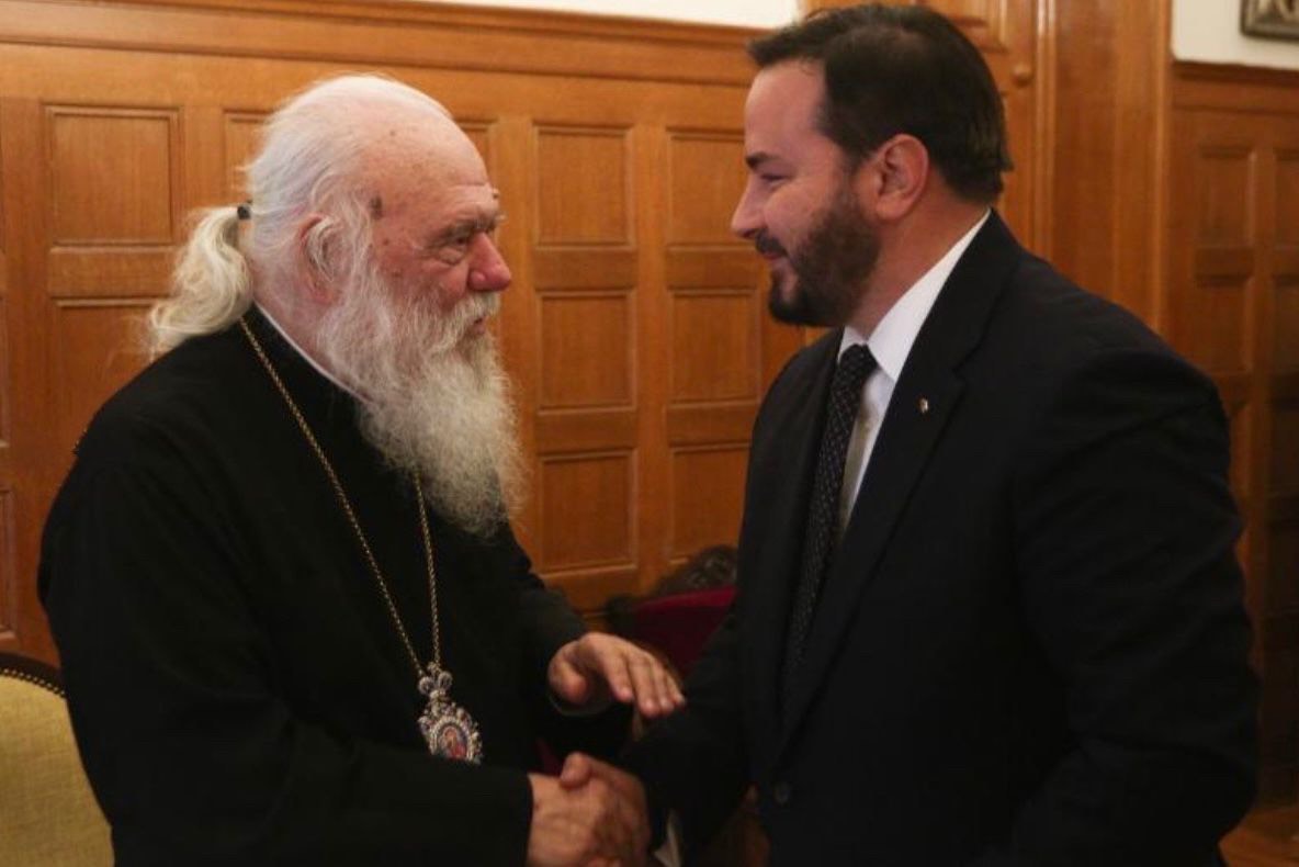 Επίσκεψη του Διαμαντή Γκολιδάκη στον Αρχιεπίσκοπο Αθηνών και πάσης Ελλάδος Ιερώνυμο