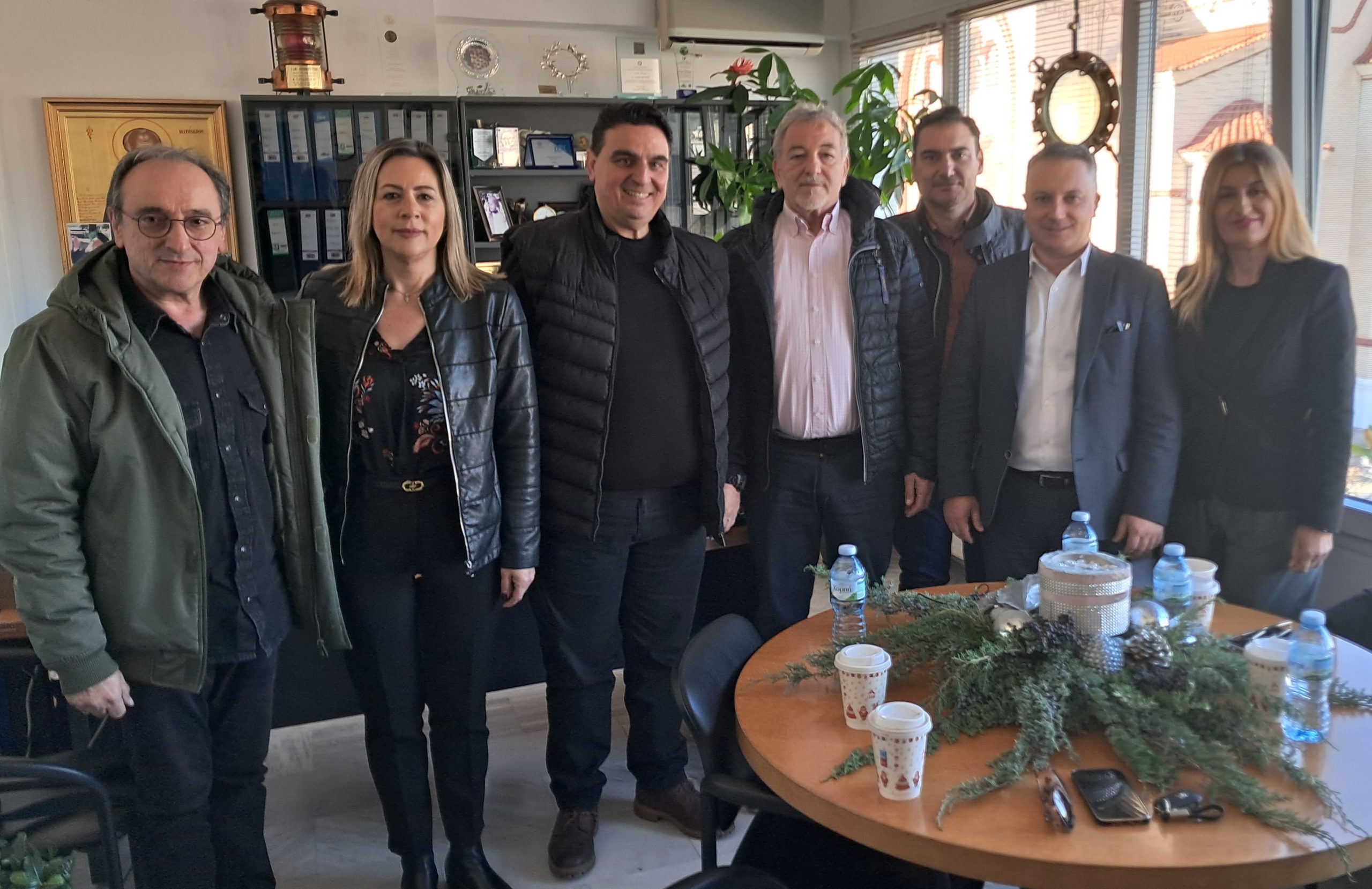 Τον Δήμαρχο Θέρμης επισκέφθηκαν ο Πρόεδρος του Ε.Ε.Θ. Κυριάκος Μερελής και μέλη της Διοικητικής Επιτροπής