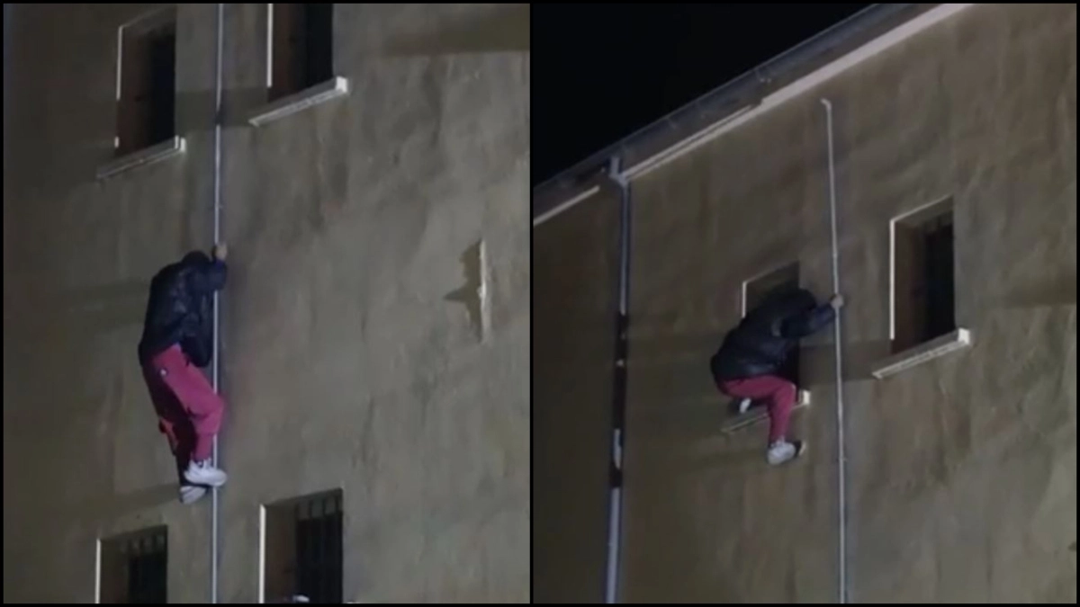 Διαρρήκτης στη Θεσσαλονίκη έδειξε στον Σρόιτερ πως μπαίνει σε σπίτια: Σκαρφάλωσε σαν τον «Spiderman» σε τοίχο και έφτασε στο παράθυρο (Video)
