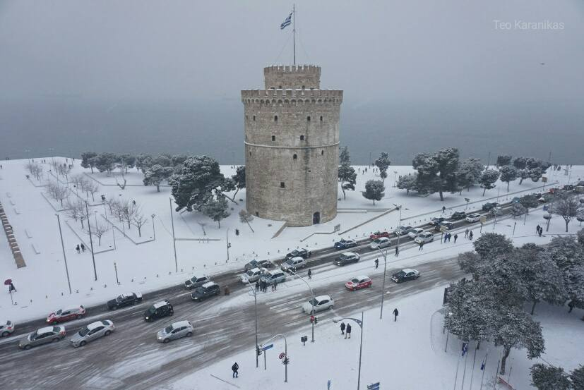 Οκτώ χρόνια από την «Αριάδνη»: Ο χιονιάς που άσπρισε τη Θεσσαλονίκη (ΦΩΤΟ+Video)