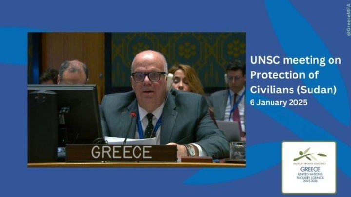 Συμβούλιο Ασφαλείας ΟΗΕ: Έκκληση Ελλάδας για παρέμβαση της διεθνούς κοινότητας στην κρίση στο Σουδάν