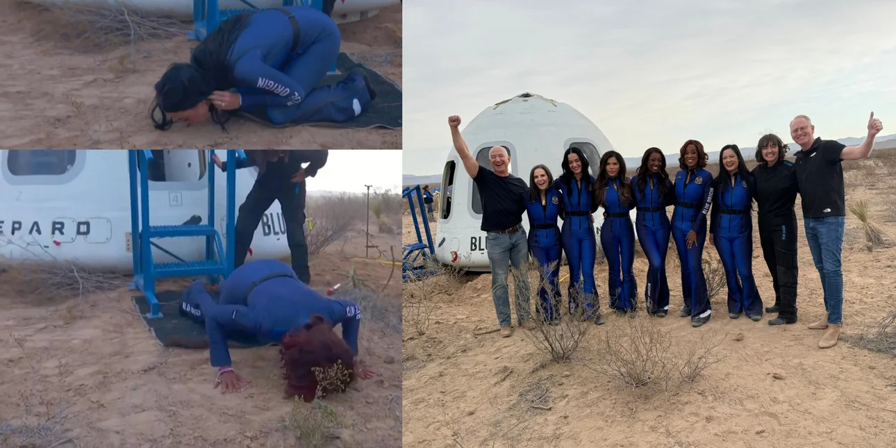 Έξι διάσημες γυναίκες ταξίδεψαν στο διάστημα – Φιλούσαν το χώμα όταν επέστρεψαν στη γη (Video)