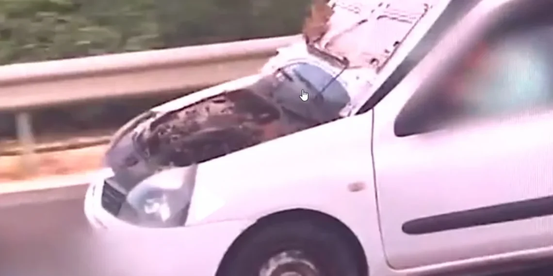 Ελλαδάρα! Οδηγούσε στην Εθνική με το καπό… σηκωμένο (video)