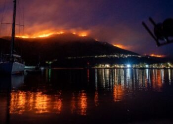 Κρίσιμες είναι οι επόμενες ώρες στο μέτωπο της φωτιάς στη Χίο (video)