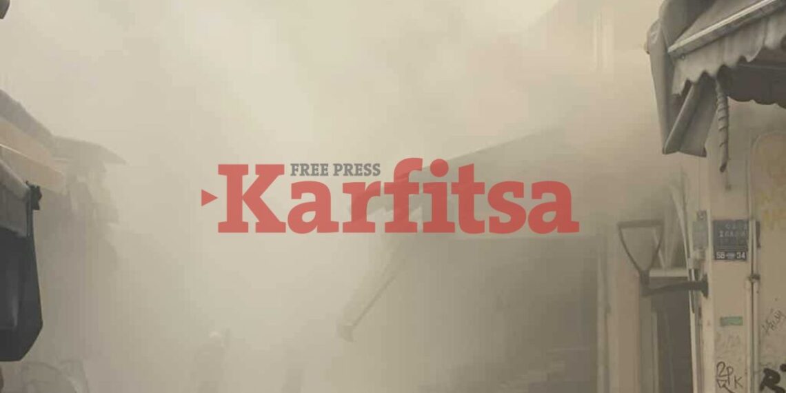 Φωτιά σε κατάστημα εστίασης στην ιστορική αγορά «Καπάνι» (ΦΩΤΟ+video)